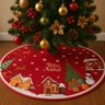 Saia Tapete Base Árvore de Natal Modelo 3 Decoração Papai Noel Enfeite Natalino Luxo Luvinco - 7