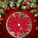 Ver mais imagens de Saia Tapete Base Árvore de Natal Modelo 3 Decoração Papai Noel Enfeite Natalino Luxo Luvinco