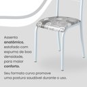 Ver imagem 6 de Conjunto Sala de Jantar Mesa Retangular 120x75cm Tampo Madeira MDP Off White 4 Cadeiras Paraty Branco/Paraopeba