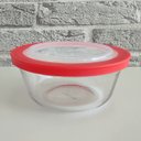 Ver imagem 5 de Conjunto 03 Potes Redondo de Vidro 600ml Pequeno com Tampa Plástica Facilitá Marinex