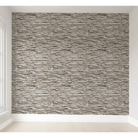 Papel de parede infantil tijolinho corrido sala quarto escritório M² PP111