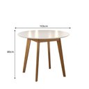 Ver imagem 3 de Mesa de Jantar Olive 4 Lugares Redonda 1,03 Babus - Imbuia / Off White