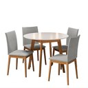 Ver imagem 5 de Mesa de Jantar Olive 4 Lugares Redonda 1,03 Babus - Imbuia / Off White