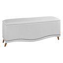 Ver imagem 7 de Cabeceira e Calçadeira Baú Cama Box Casal Queen Size Belize 160cm Corano Branco - Desk Design