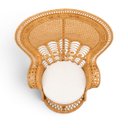 Ver imagem 6 de Poltrona em Rattan com Encosto Alto e Estofado Branco 146x99x66cm