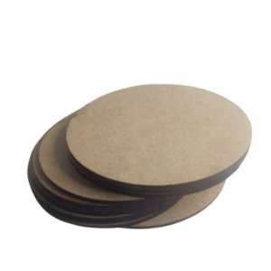 Kit 100 Sousplats Redondo Cru Jogo Americanos Copo Mesa Mdf