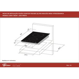 Cooktop de Indução Fischer 2 Bocas com Touch Screen Vitrocerâmica 220v 33580-91180 - 6