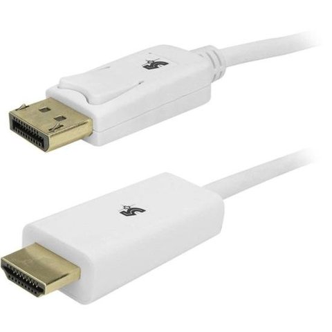 Cabo Displayport para Hdmi 2m com Trava Branco 5+