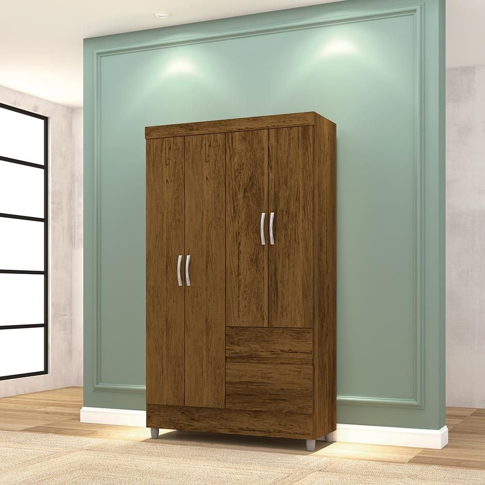 Guarda Roupa Atria 4 Portas Imbuia | MadeiraMadeira