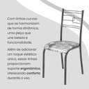 Ver imagem 7 de Conjunto Sala de Jantar Mesa Retangular 140x75cm Tampo Madeira MDP Off White 6 Cadeiras Paraty Prata/Paraopeba/Mart