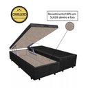 Ver imagem 1 de Base Box Baú Casal Luxo Blindado Bipartido NK Camas Suede Preto 41x138x188