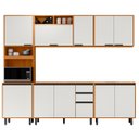 Ver imagem 2 de Armário de Cozinha Cp04 260cm Nala Freijó Uv/off Acetinado Z44 - Mpozenato