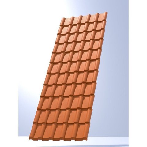 Kit 10 Telhas PVC Plan 2,42x0,88cm 6 Ondas Permatti
