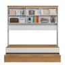 Quarto Modulado Ponte e Bicama Solteiro Ônix Flex Nature Branco Peternella - 1