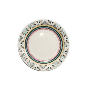 Prato Raso Floreal Luiza Oxford 26cm Branco