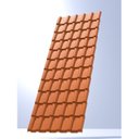 Ver imagem 1 de Kit 20 Telhas PVC Plan 2,42x0,88cm 6 Ondas Permatti Marrom/Cerâmica