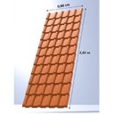 Ver imagem 3 de Kit 20 Telhas PVC Plan 2,42x0,88cm 6 Ondas Permatti Marrom/Cerâmica