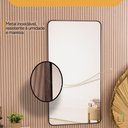 Ver imagem 6 de Espelho Decorativo Retangular com Moldura em Alumínio 90 X 60 Cm