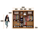 Ver imagem 2 de Guarda Roupa Diamond 6 Gavetas com Espelho - Novo Horizonte