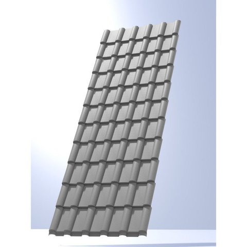 Kit 10 Telhas PVC Plan 1,98x0,88cm 6 Ondas Permatti