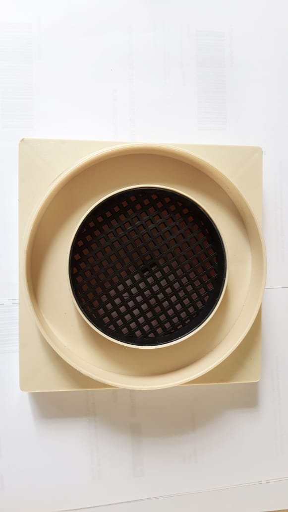Ralo Invisível Sifonado 15x15 Bege Banheiro modelo Porcelanato Colar Piso - Ficone Reis - 6