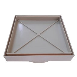 Ralo Invisível Sifonado 15x15 Bege Banheiro modelo Porcelanato Colar Piso - Ficone Reis - 1