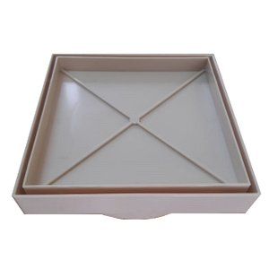 Ralo Invisível Sifonado 15x15 Bege Banheiro modelo Porcelanato Colar Piso - Ficone Reis