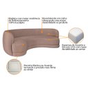 Ver imagem 4 de Sofá Curvo 3 Lugares Sala De Estar Recepção Noruega 180cm Linho - Amarena Móveis Sala de Estar,Hall