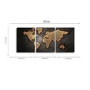 Ver imagem 4 de Quadros Decorativos Mapa Mundi 120 X 60 Cm