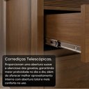 Ver mais imagens de Mesa de Cabeceira Frisada 2 Gavetas em MDF Âmbar Paolo