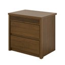 Ver imagem 3 de Mesa de Cabeceira Frisada 2 Gavetas em MDF Âmbar Paolo