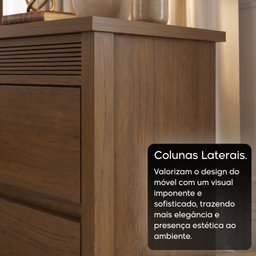 Mesa de Cabeceira Frisada 2 Gavetas em MDF Âmbar Paolo - 7 Mesa de Cabeceira Frisada 2 Gavetas em MDF Âmbar Paolo - 7