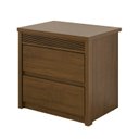 Ver imagem 2 de Mesa de Cabeceira Frisada 2 Gavetas em MDF Âmbar Paolo