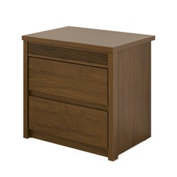Mesa de Cabeceira Frisada 2 Gavetas em MDF Âmbar Paolo - 2 Mesa de Cabeceira Frisada 2 Gavetas em MDF Âmbar Paolo - 2