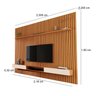 Painel Suspenso Home Tv até 72 Polegadas Prateleira Ripado e Nicho Versátil 2.2:nature/off White - 3