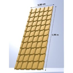 Kit 15 Telhas PVC Plan 1,98x0,88cm 6 Ondas Permatti - 3