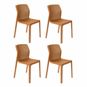 Ver imagem 1 de Kit 4 Cadeiras Laryssa Terracota