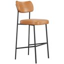 Ver imagem 6 de Kit 05 Banquetas Alta Bar Cozinha Sala de Jantar Preto Elira L02 Couríssimo Whisky - Lyam Decor