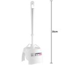 Ver imagem 3 de Assento Tampa Vaso Sanitário Oval Almofadado + Escova Sanitária Base Redonda Limpeza Vaso Banheiro