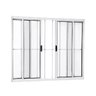 Janela 100x100 4 Folhas C/grade - Alumínio Branco - Linha 18 Modular - 1