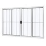 Janela 100x100 4 Folhas C/grade - Alumínio Branco - Linha 18 Modular - 3