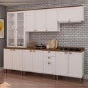 Ver imagem 1 de Cozinha Modulada Cristal Provençal 280 Cm Conjunto Completo Cor:branco com Ébano