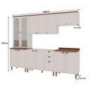 Ver imagem 3 de Cozinha Modulada Cristal Provençal 280 Cm Conjunto Completo Cor:branco com Ébano