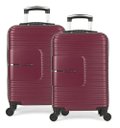 Ver imagem 2 de Conjunto de 4 Malas para Viagem Polo King Luxcell - Material em Abs - Cor Vinho