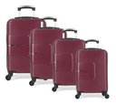 Ver imagem 1 de Conjunto de 4 Malas para Viagem Polo King Luxcell - Material em Abs - Cor Vinho