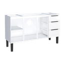 Ver imagem 4 de Gabinete Armário Cozinha Jupter 1.50 Mt 100% Aço P/ Pia -balção -3 Portas- 3 Gavetas:branco