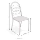 Ver imagem 3 de Conjunto Sala de Jantar Mesa com 4 Cadeiras Estofadas 683 Kappesberg Crome Niquel/nude