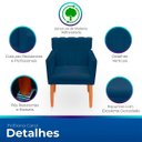 Ver imagem 3 de Kit com 2 Poltronas Cadeiras Elegante Confortável e Reforçada para Sala Carol Suede