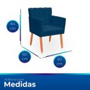 Ver imagem 7 de Kit com 2 Poltronas Cadeiras Elegante Confortável e Reforçada para Sala Carol Suede