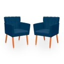 Ver imagem 1 de Kit com 2 Poltronas Cadeiras Elegante Confortável e Reforçada para Sala Carol Suede